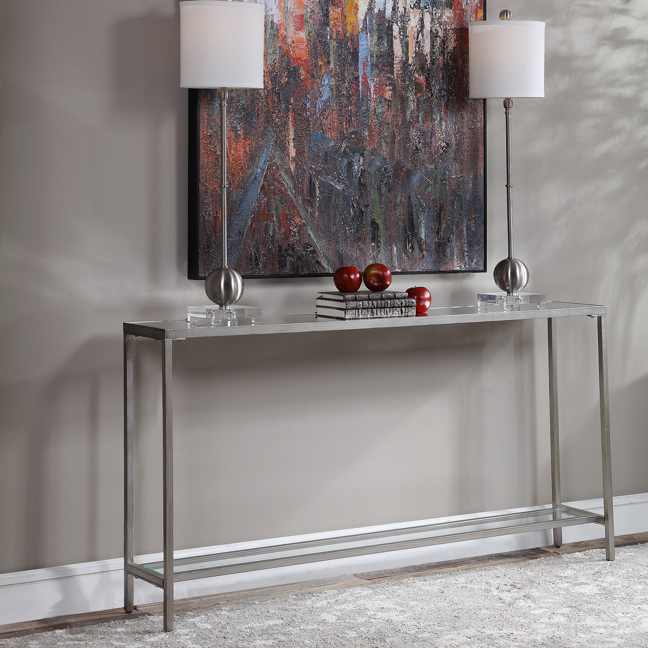 Uttermost Hayley Silver Console Table 24913