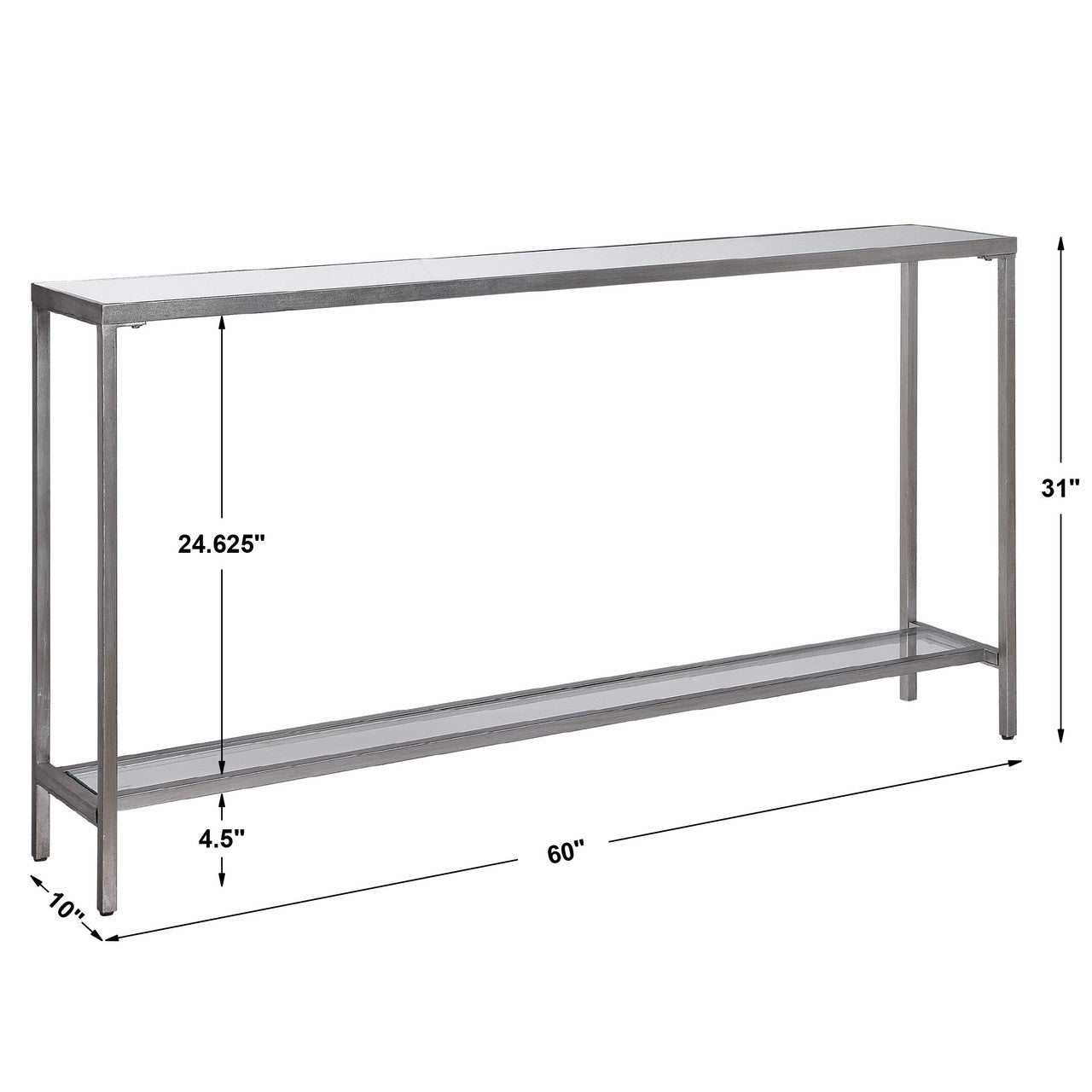 Uttermost Hayley Silver Console Table 24913