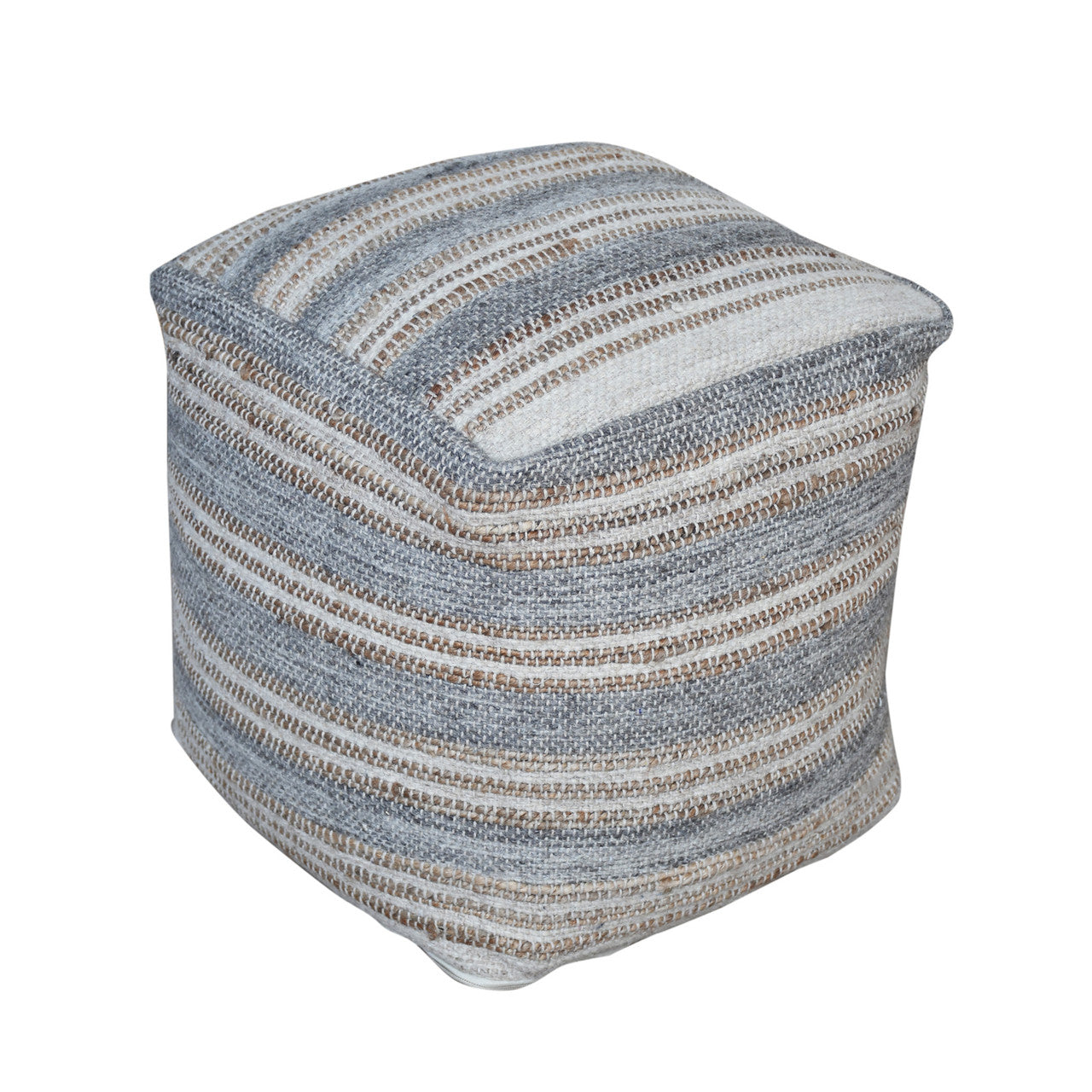 Uttermost Mesick Handwoven Gray Pouf 23967