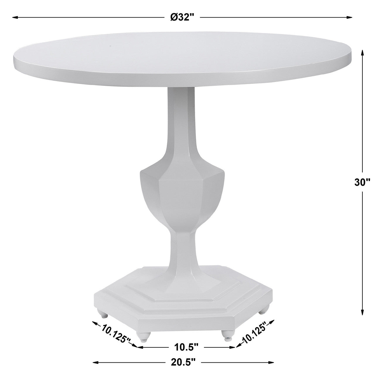 Uttermost Kabarda White Foyer Table 24945