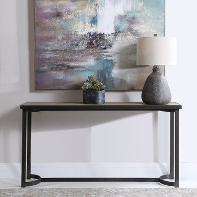 Uttermost Basuto Steel Console Table 24951