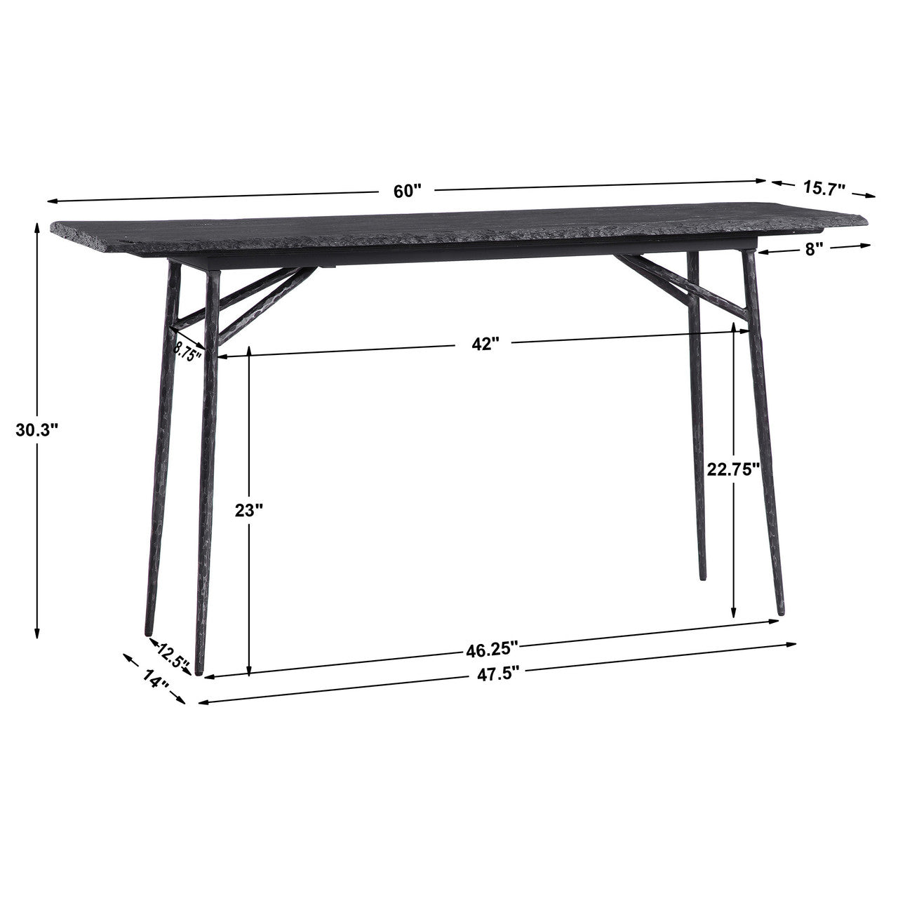 Uttermost Kaduna Slate Console Table 24953