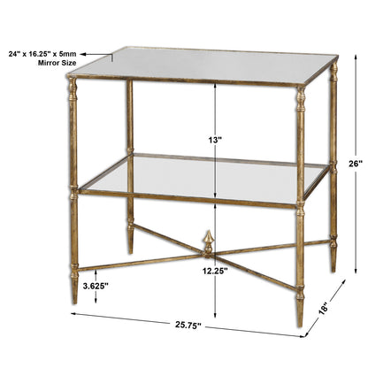 Uttermost Henzler Mirrored Glass Lamp Table 26120