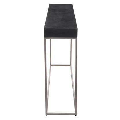 Uttermost Jase Black Concrete Console Table 24974