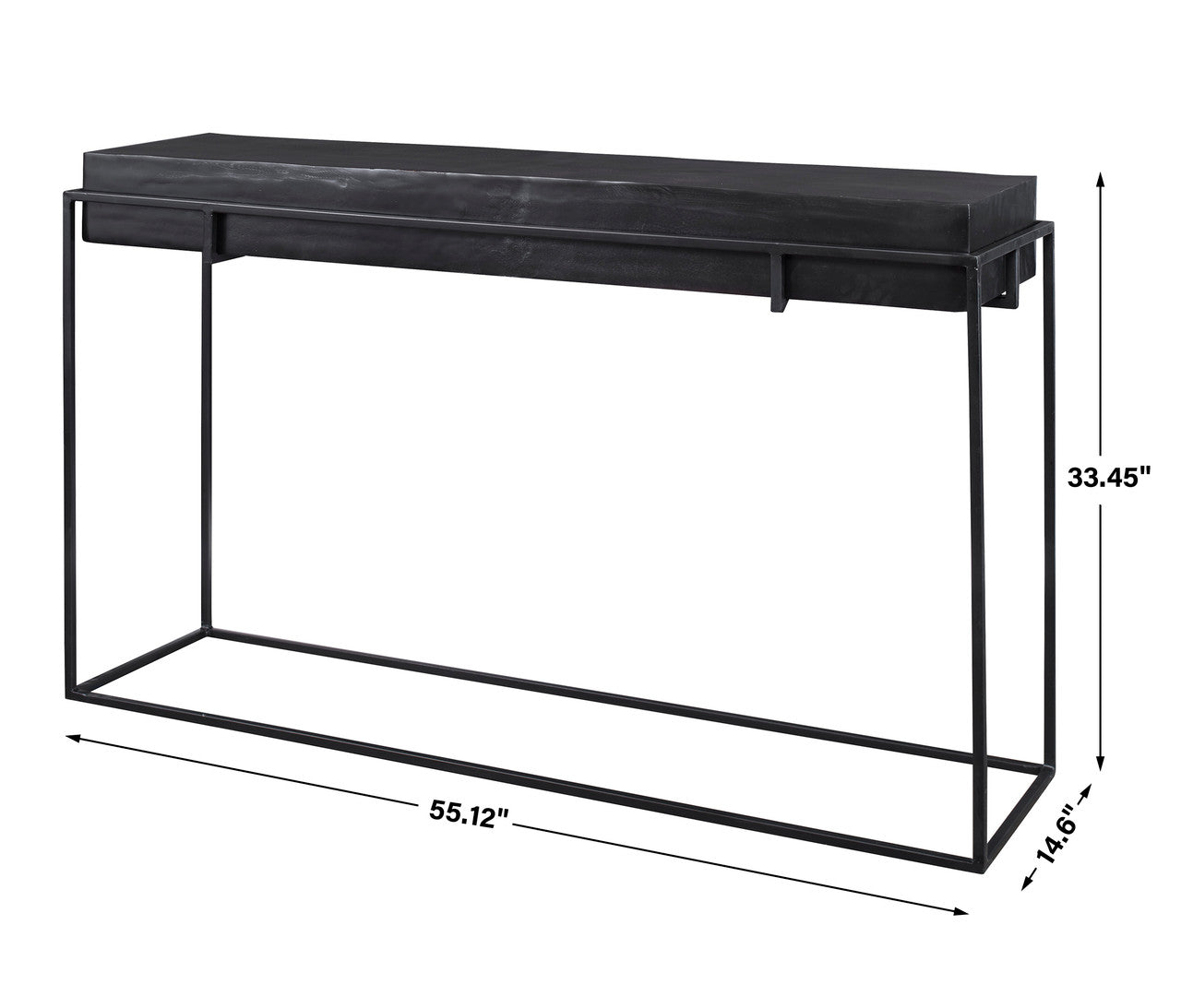 Uttermost Telone Modern Black Console Table 25110