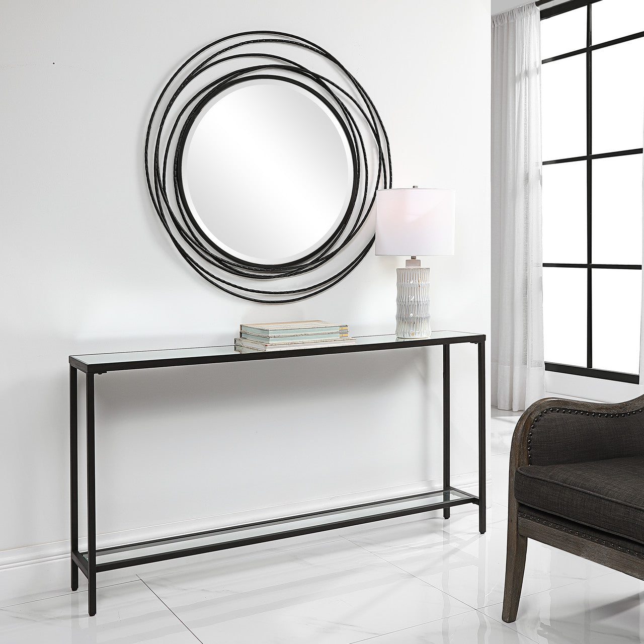 Uttermost Hayley Black Console Table 24997