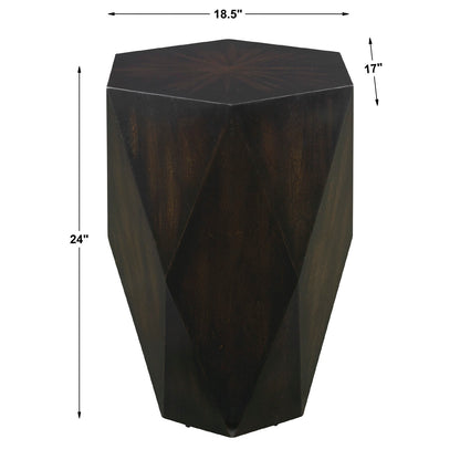 Uttermost Volker Black Wooden Side Table 25492