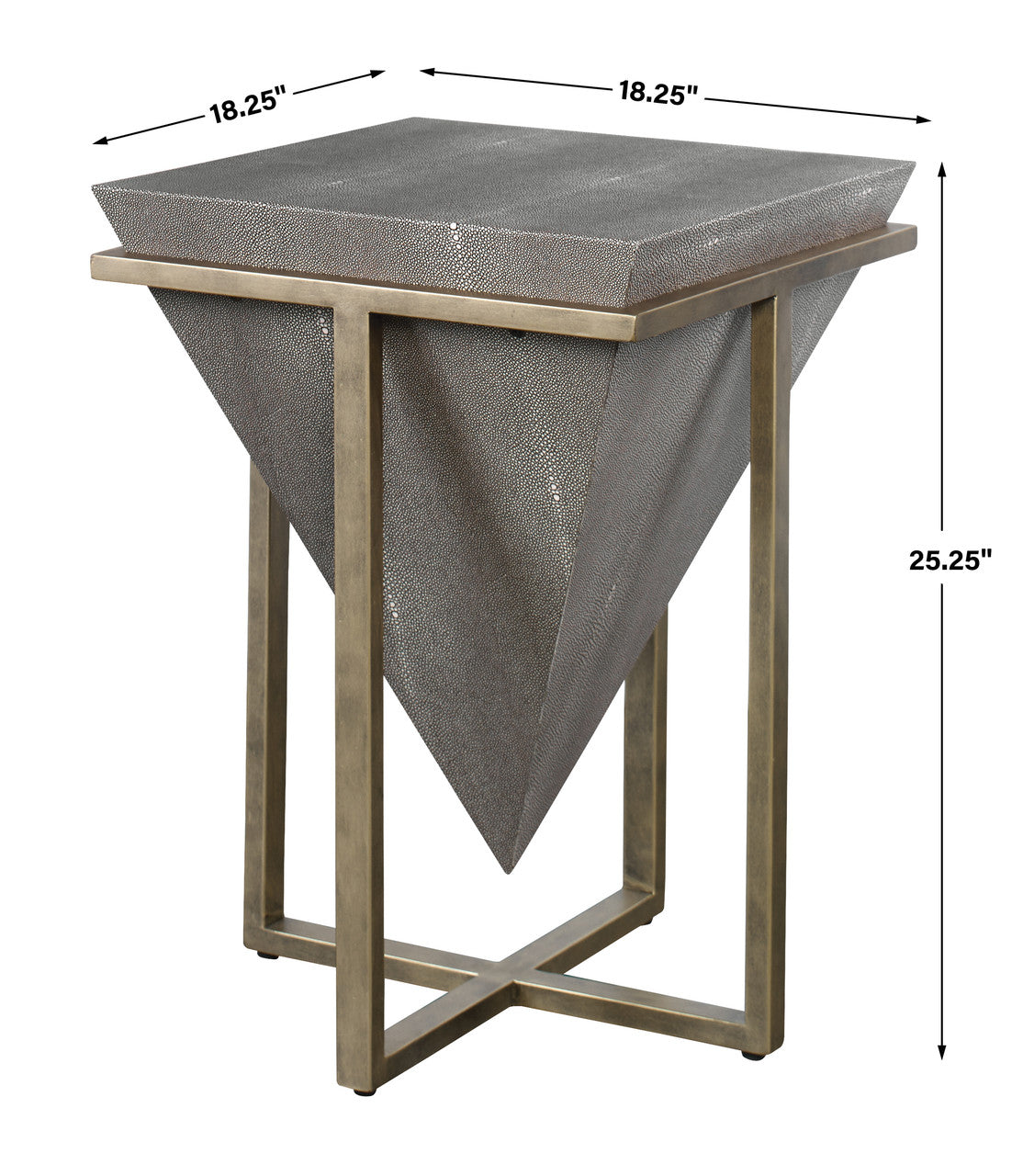 Uttermost Bertrand Shagreen Accent Table 25123