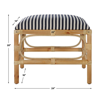 Uttermost Laguna Small Striped Bench 23666