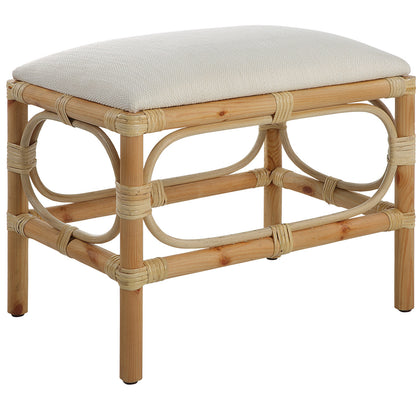 Uttermost Laguna Small White Bench 23668