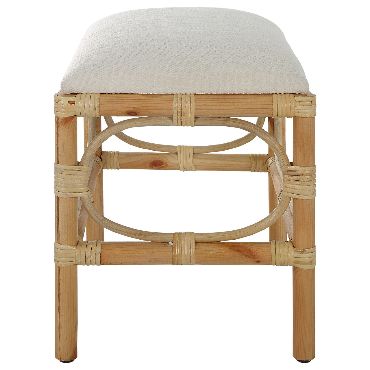 Uttermost Laguna Small White Bench 23668