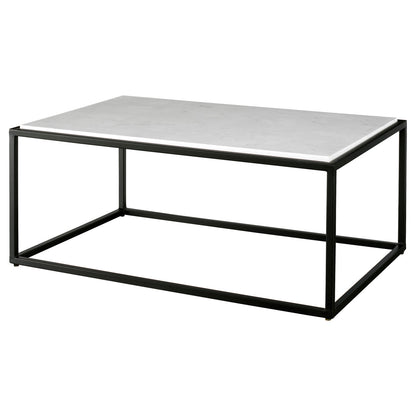 Uttermost Vola Modern White Marble Coffee Table 25191