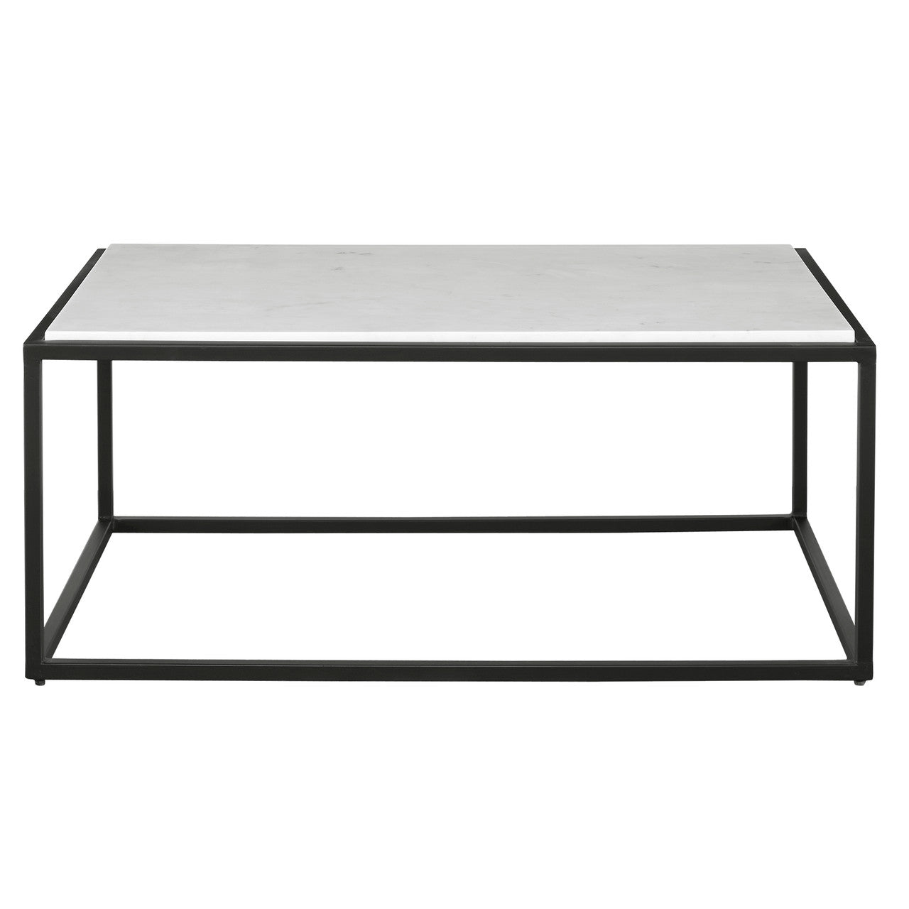 Uttermost Vola Modern White Marble Coffee Table 25191