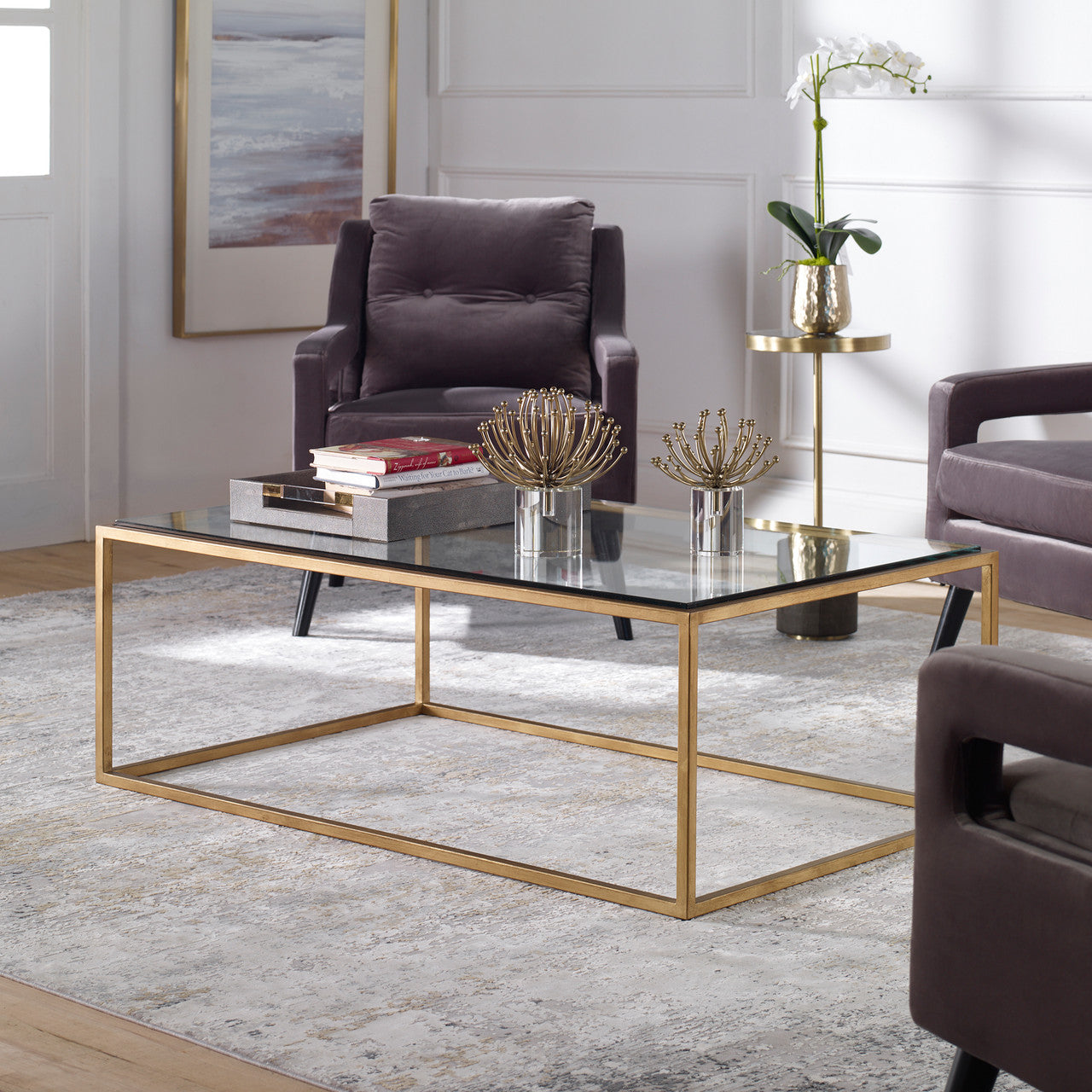 Uttermost Bravura Gold Coffee Table 25195