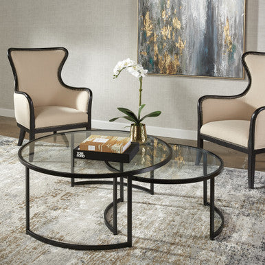 Uttermost Rhea Black Nesting Coffee Tables S/2 25190