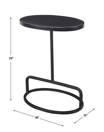 Uttermost Jessenia Black Marble Accent Table 25207