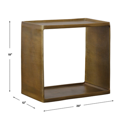 Uttermost Derwent Antique Brass Side Table 25232