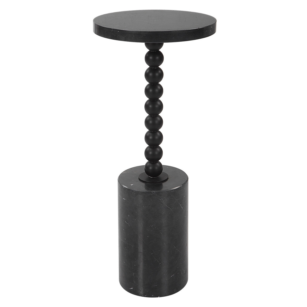 Uttermost Bead Black Marble Drink Table 25238