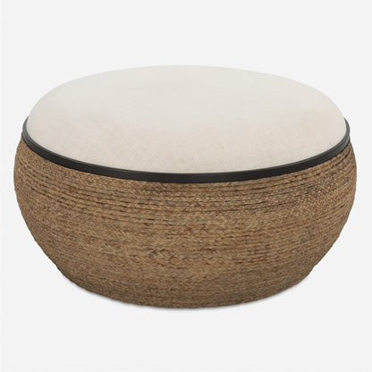 Uttermost Island Straw Storage Ottoman / Coffee Table 23734