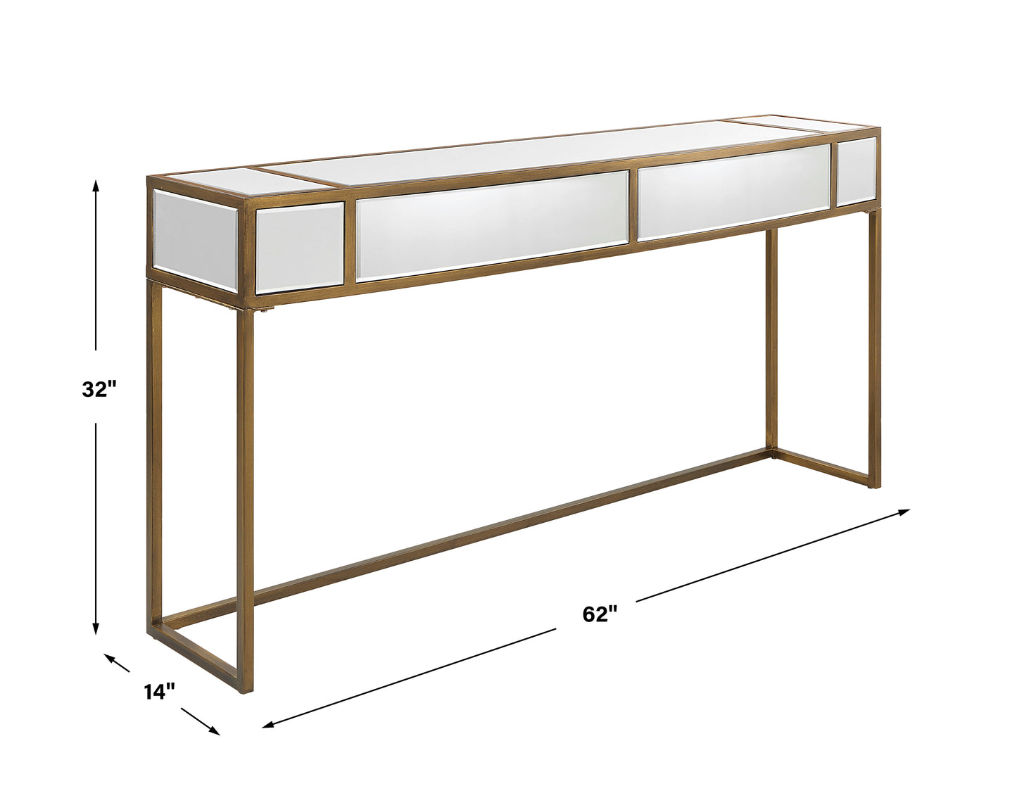 Uttermost Reflect Mirrored Console Table 25286