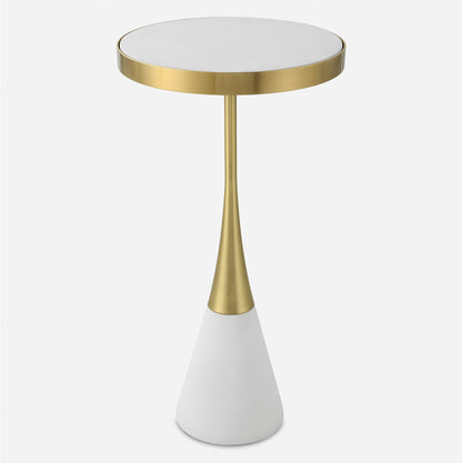 Uttermost Apex White Concrete Accent Table 25281