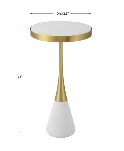 Uttermost Apex White Concrete Accent Table 25281