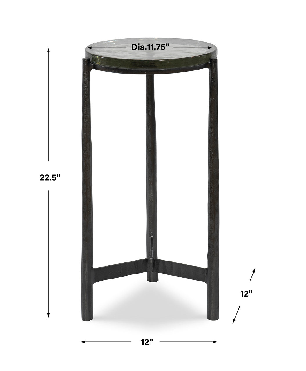 Uttermost Eternity Iron & Glass Accent Table 25308