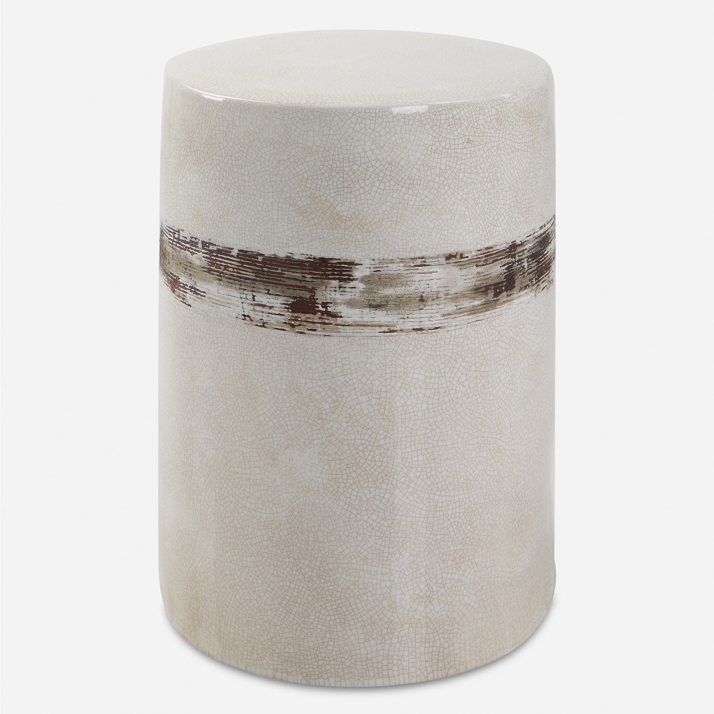 Uttermost Comanche White Ceramic Garden Stool 25287