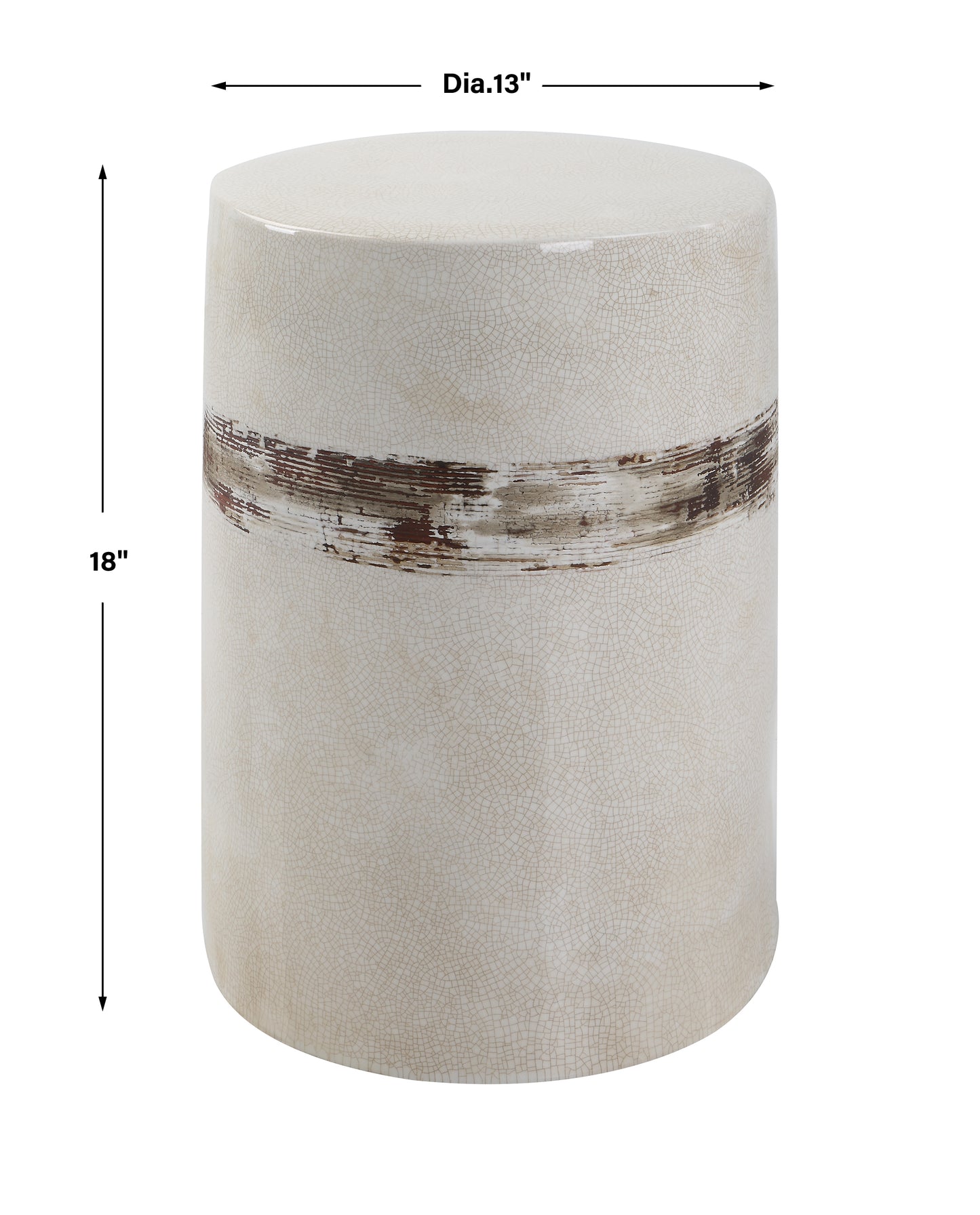 Uttermost Comanche White Ceramic Garden Stool 25287