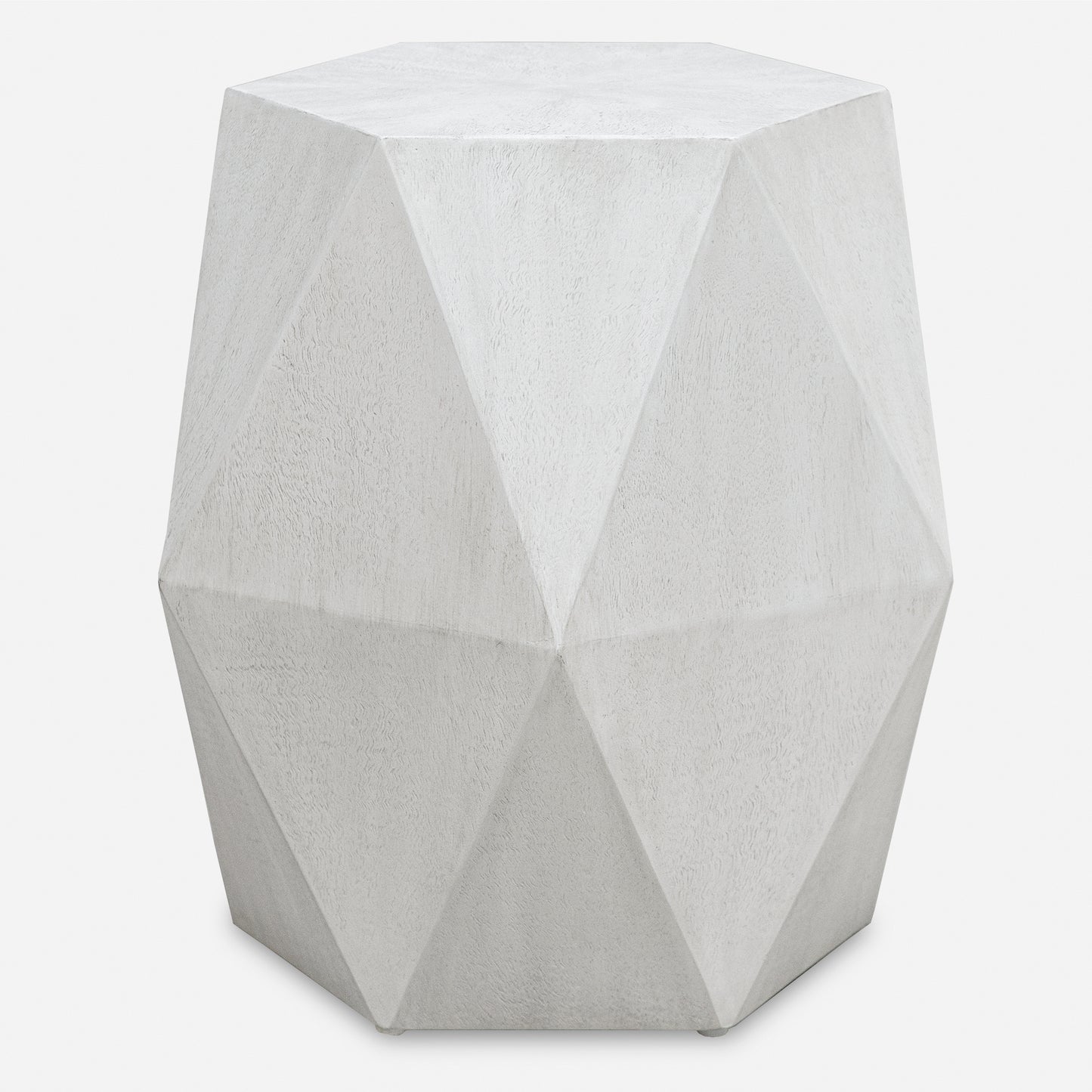 Uttermost Volker White Geometric Accent Table 25273