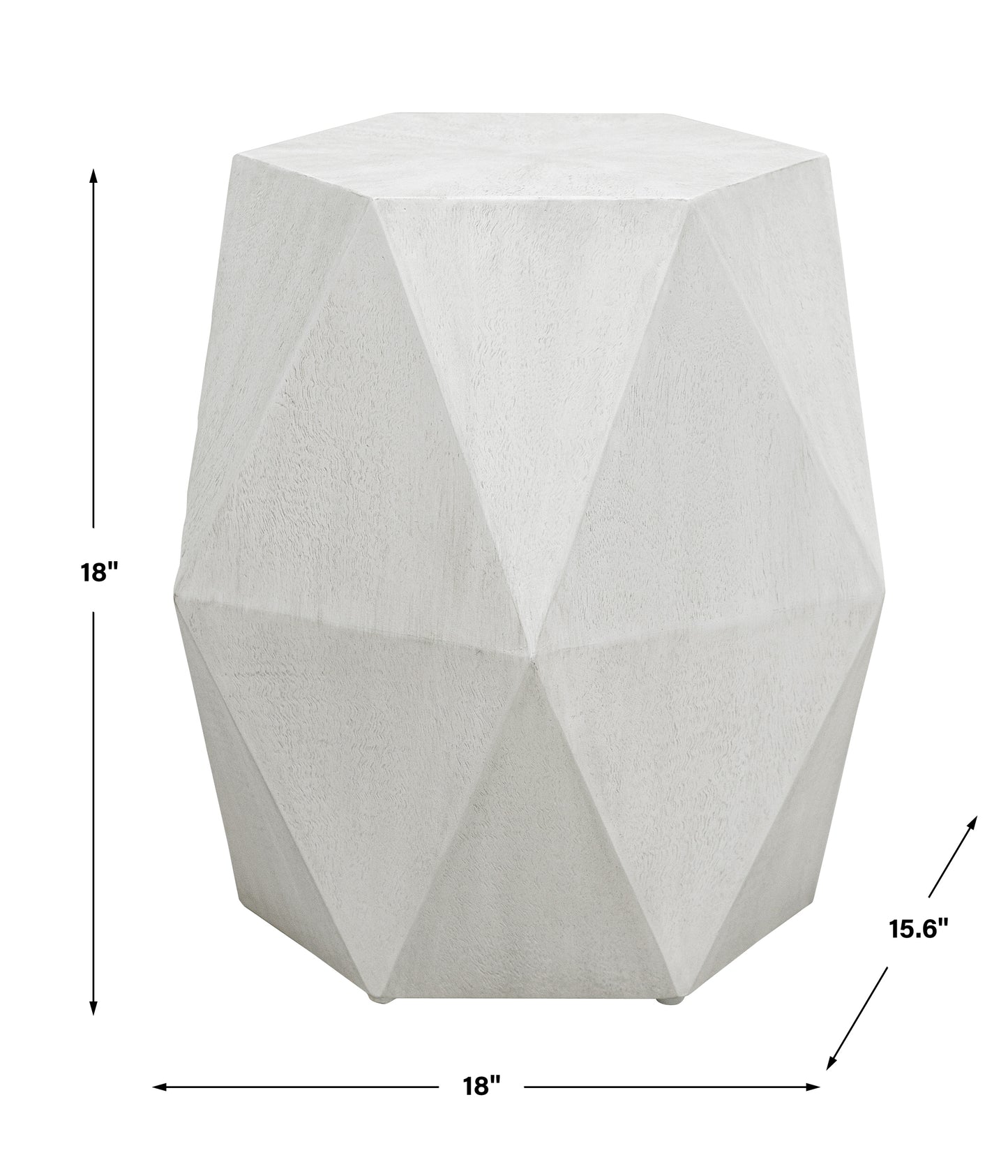 Uttermost Volker White Geometric Accent Table 25273