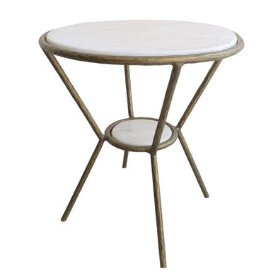 Uttermost Refuge Round White Side Table 22879