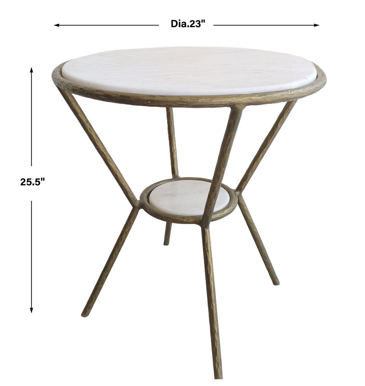 Uttermost Refuge Round White Side Table 22879