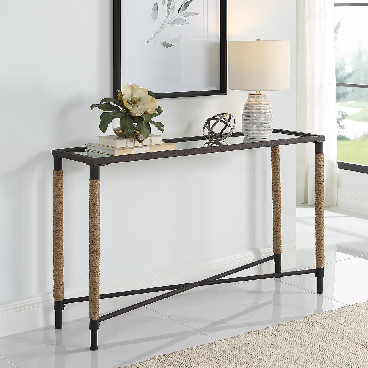 Uttermost Braddock Coastal Console Table 22880