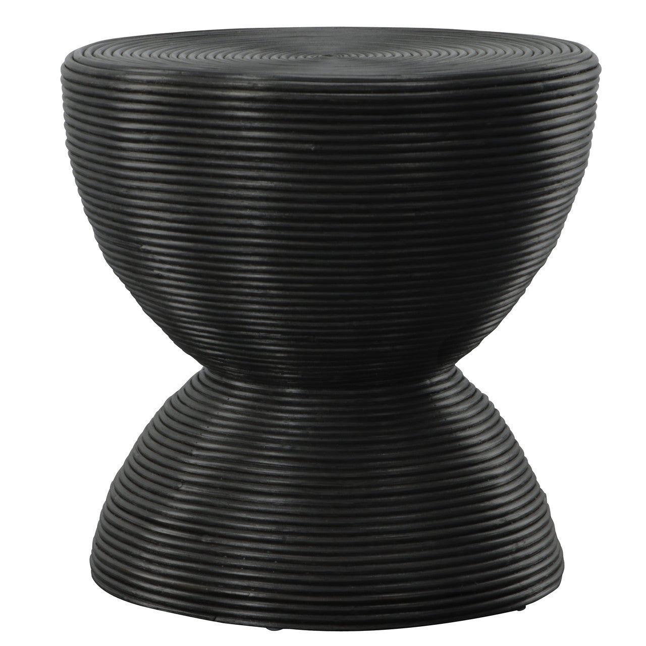 Uttermost Bongo Black Rattan Side Table 22899