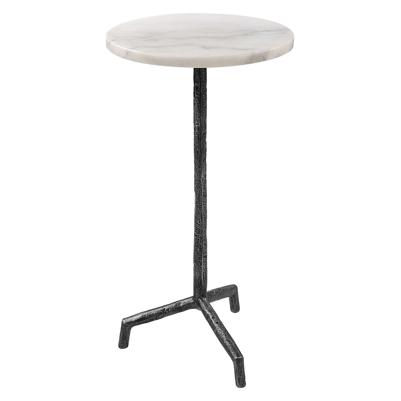 Uttermost Puritan White Marble Drink Table 22897