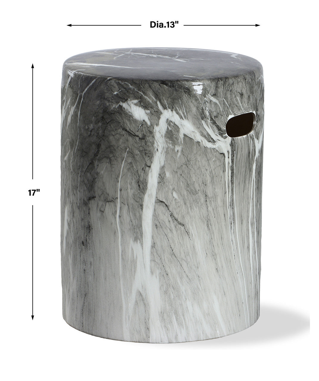 Uttermost Marvel Marbled Garden Stool 22896