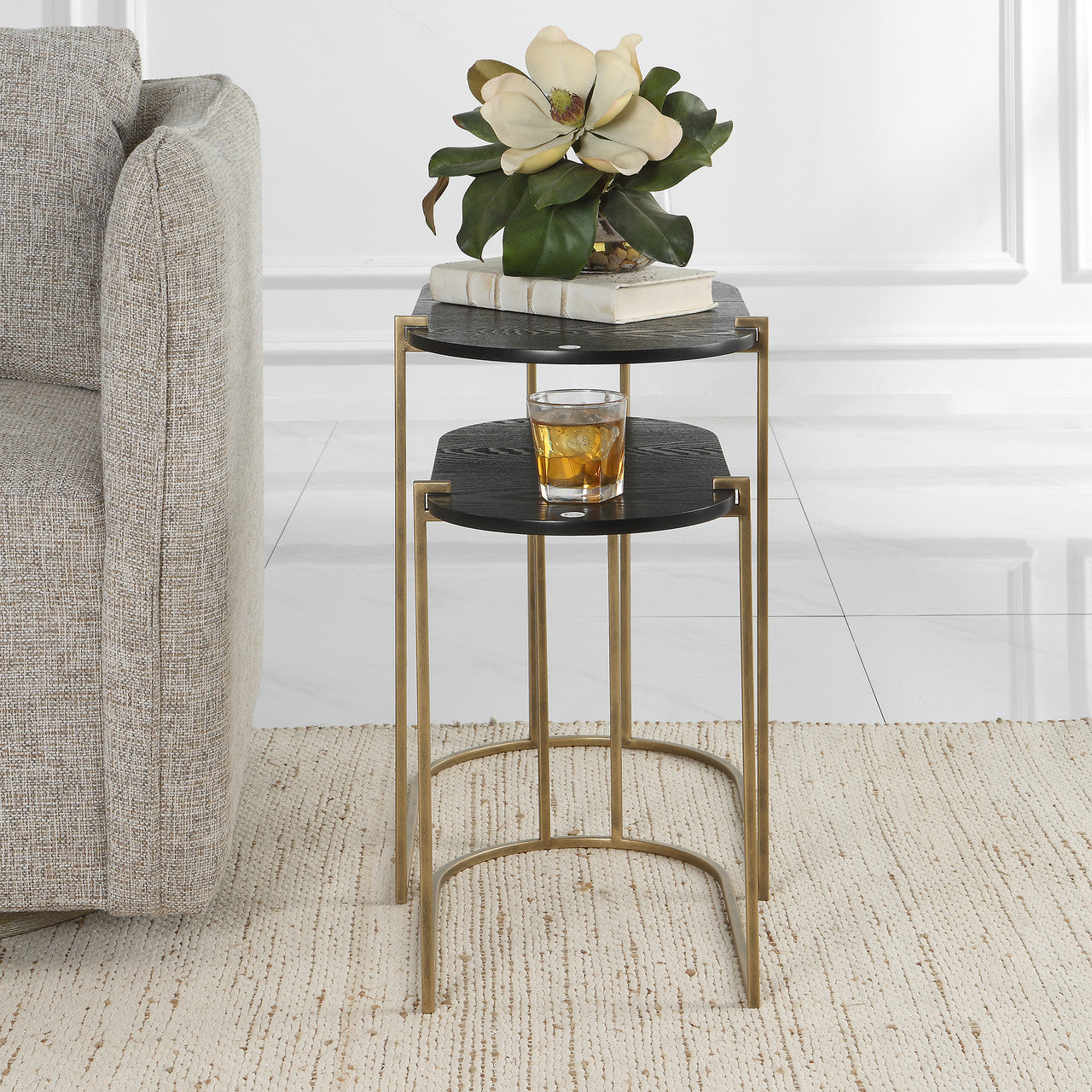 Uttermost Aztec Wood Nesting Tables, Set/2 22882