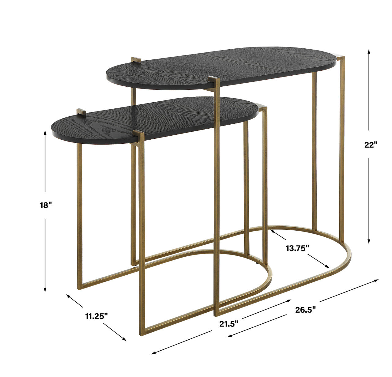 Uttermost Aztec Wood Nesting Tables, Set/2 22882