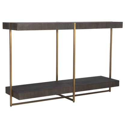 Uttermost Taja Modern Brass / Wood Console Table 22972