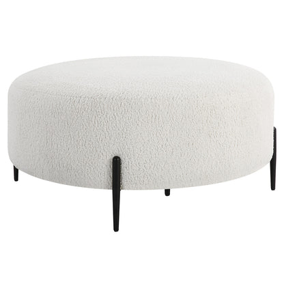 Uttermost Arles Large Plush White Ottoman 23778