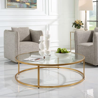 Uttermost Radius Modern Circular Coffee Table 22971