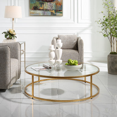 Uttermost Radius Modern Circular Coffee Table 22971