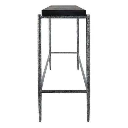 Uttermost Crescendo Black Concrete Console Table 22969