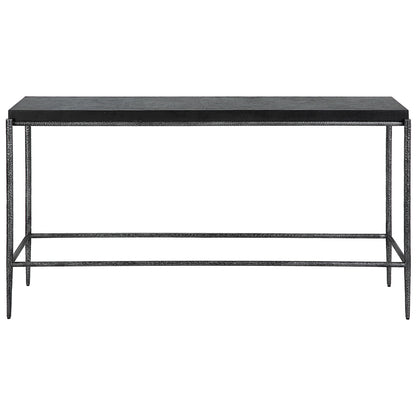 Uttermost Crescendo Black Concrete Console Table 22969