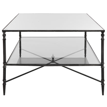 Uttermost Henzler Mirrored Steel Coffee Table 22985