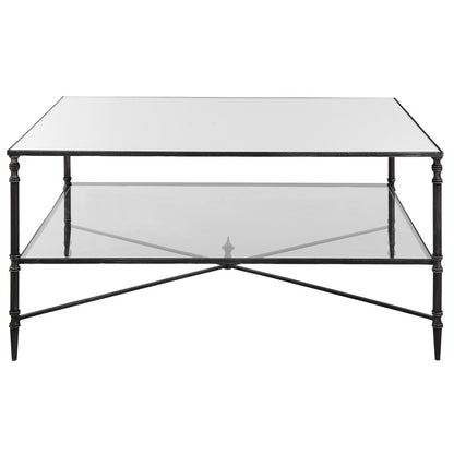 Uttermost Henzler Mirrored Steel Coffee Table 22985