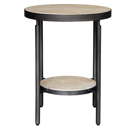 Uttermost Dauntless Travertine Side Table 24113