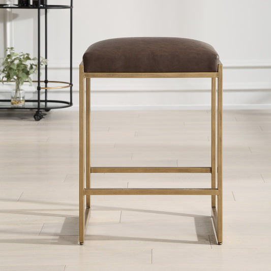 Uttermost Atticus Gold Counter Stool 23419