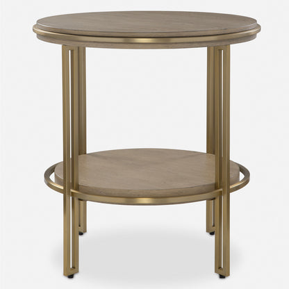 Uttermost Elise Round Brass Side Table 25747